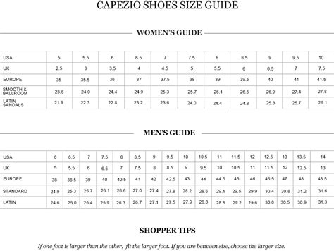 capezio jazz shoes size guide